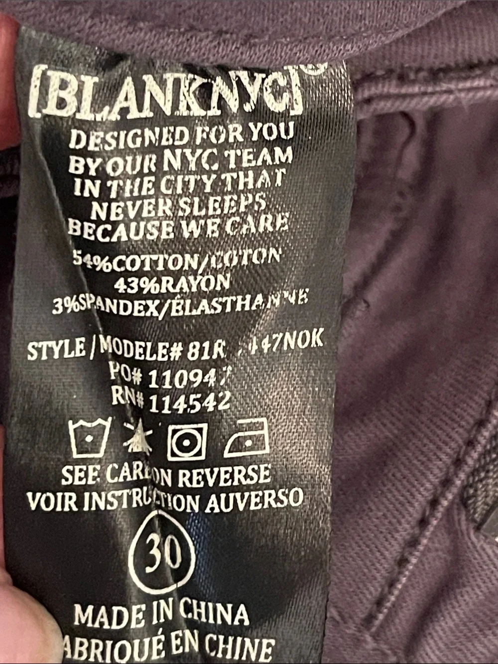 BlankNYC Gray Zip-Accent Skinny Pants Size 30